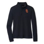 USC Trojans Women's Black SC Interlock Perth Performance 1/4 Zip Top